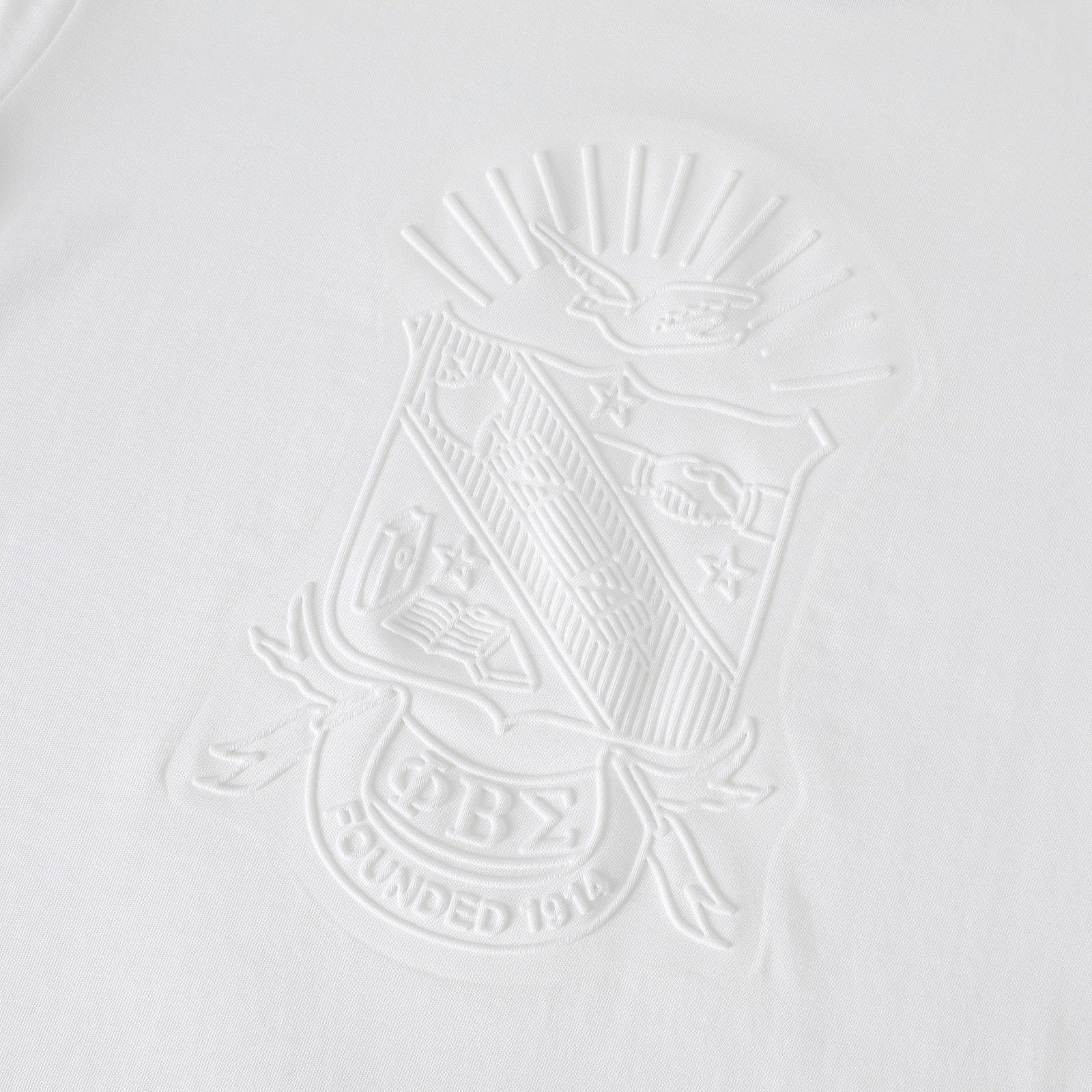 Sigma White Tapered Embossed Premium Crest Shirt