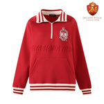 Delta Crimson Quarter Zip Sweatshirt Unisex