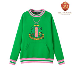 AKA Green Chenille Crest Crewneck (Unisex Size)