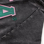 AKA Black Denim Hoodie Dress With Pockets