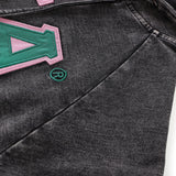 AKA Black Denim Hoodie Dress With Pockets
