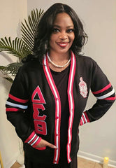 Delta Black Fleece Cardigan Unisex Fit