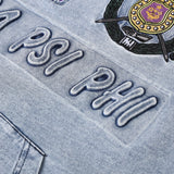 Omega Denim Quarter Zip Sweatshirt