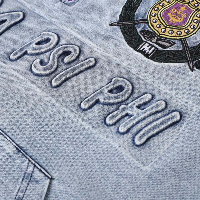 Omega Denim Quarter Zip Sweatshirt