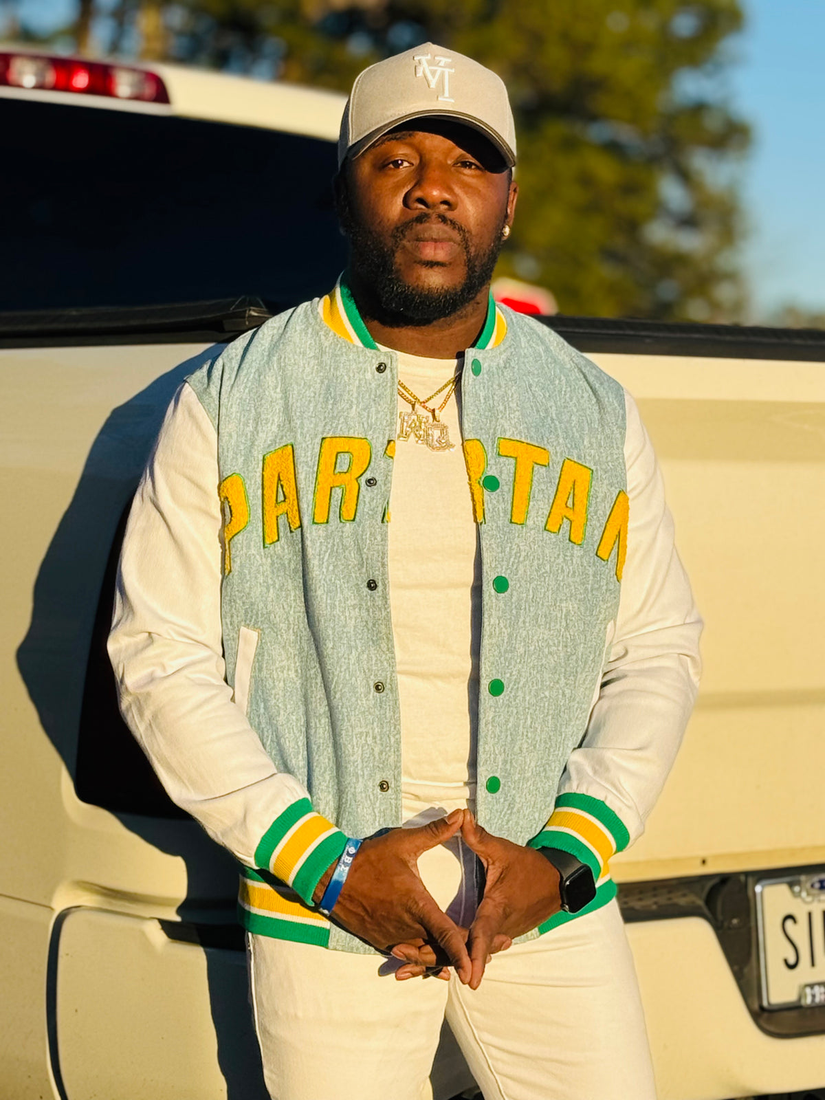 Norfolk State Denim Bomber Jacket