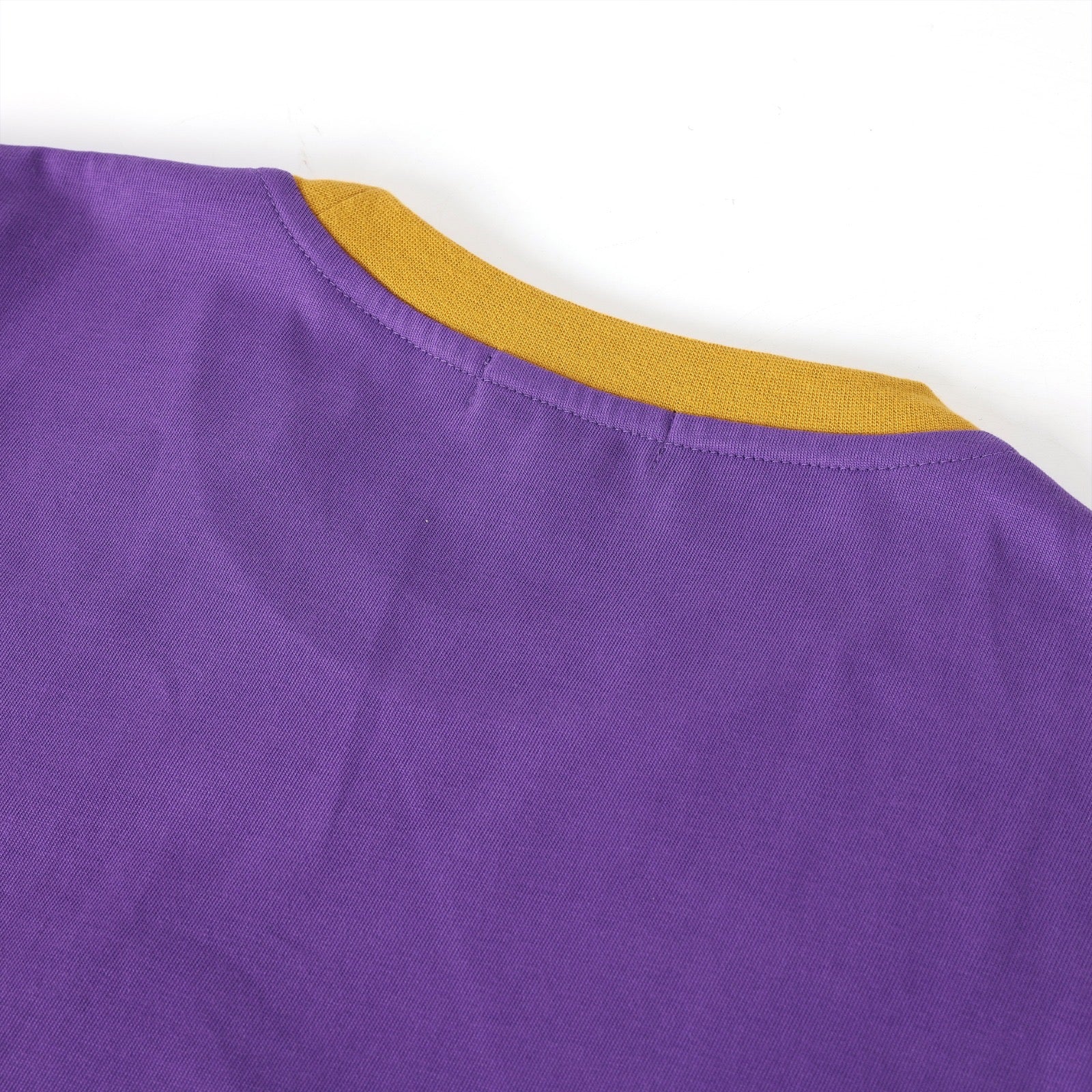 Omega Premium Purple Chenille Crest Ringer Shirt