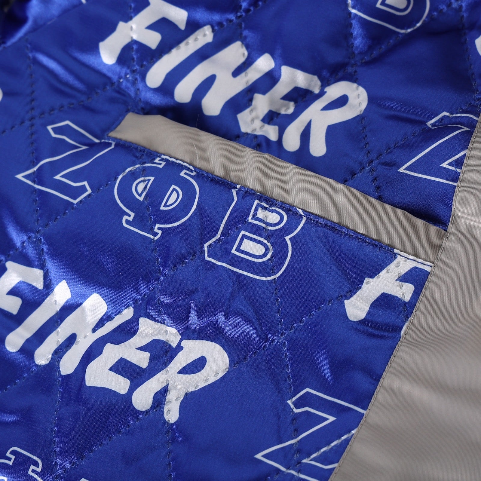 Grey Zeta Bomber Jacket Custom Lining