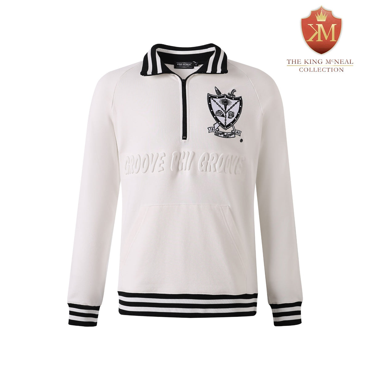 Groove Phi Groove White Quarter Zip Sweatshirt