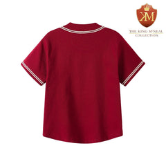 Delta Crimson Button Up Baseball Jersey