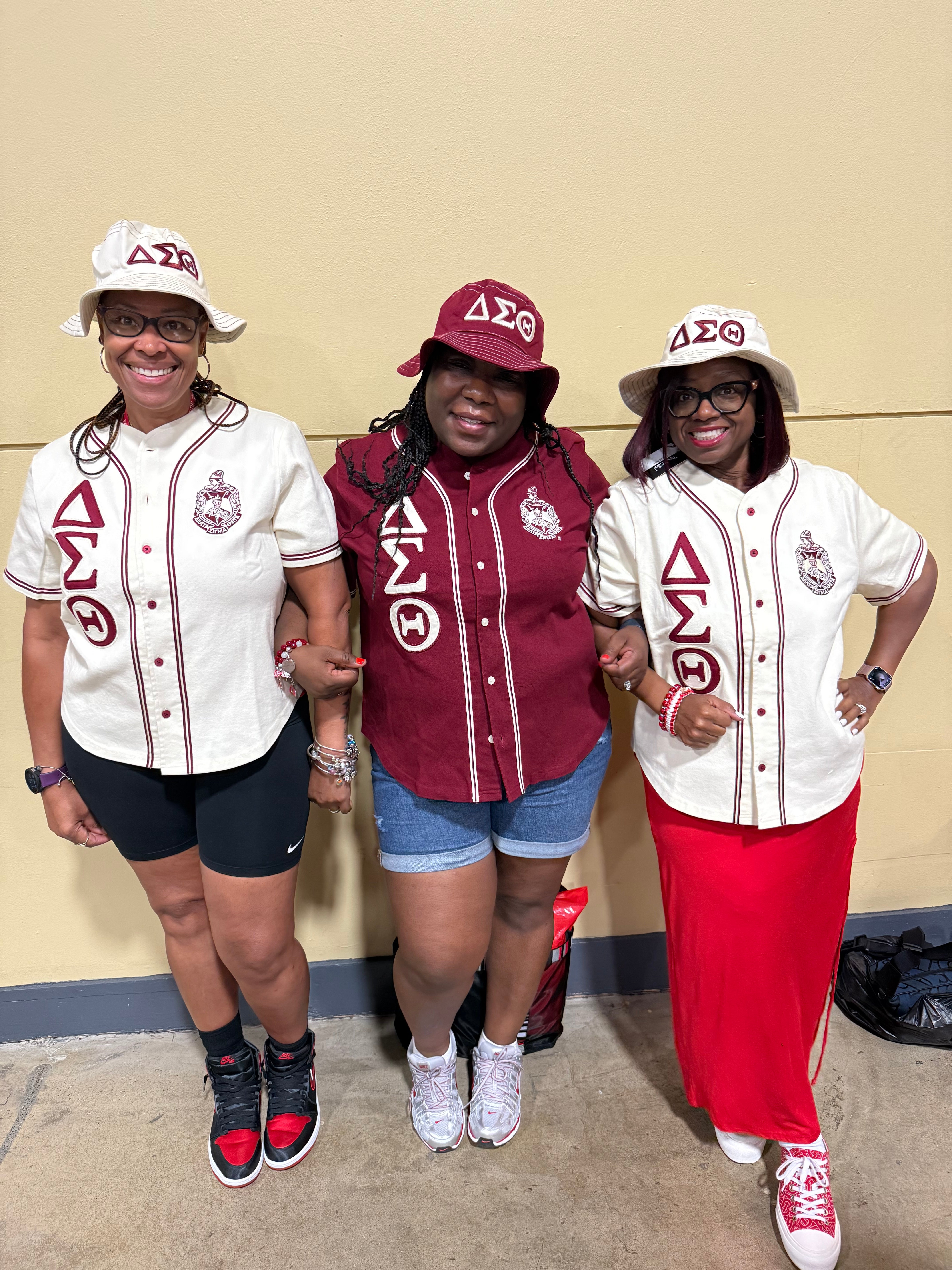 Delta Crimson Button Up Baseball Jersey