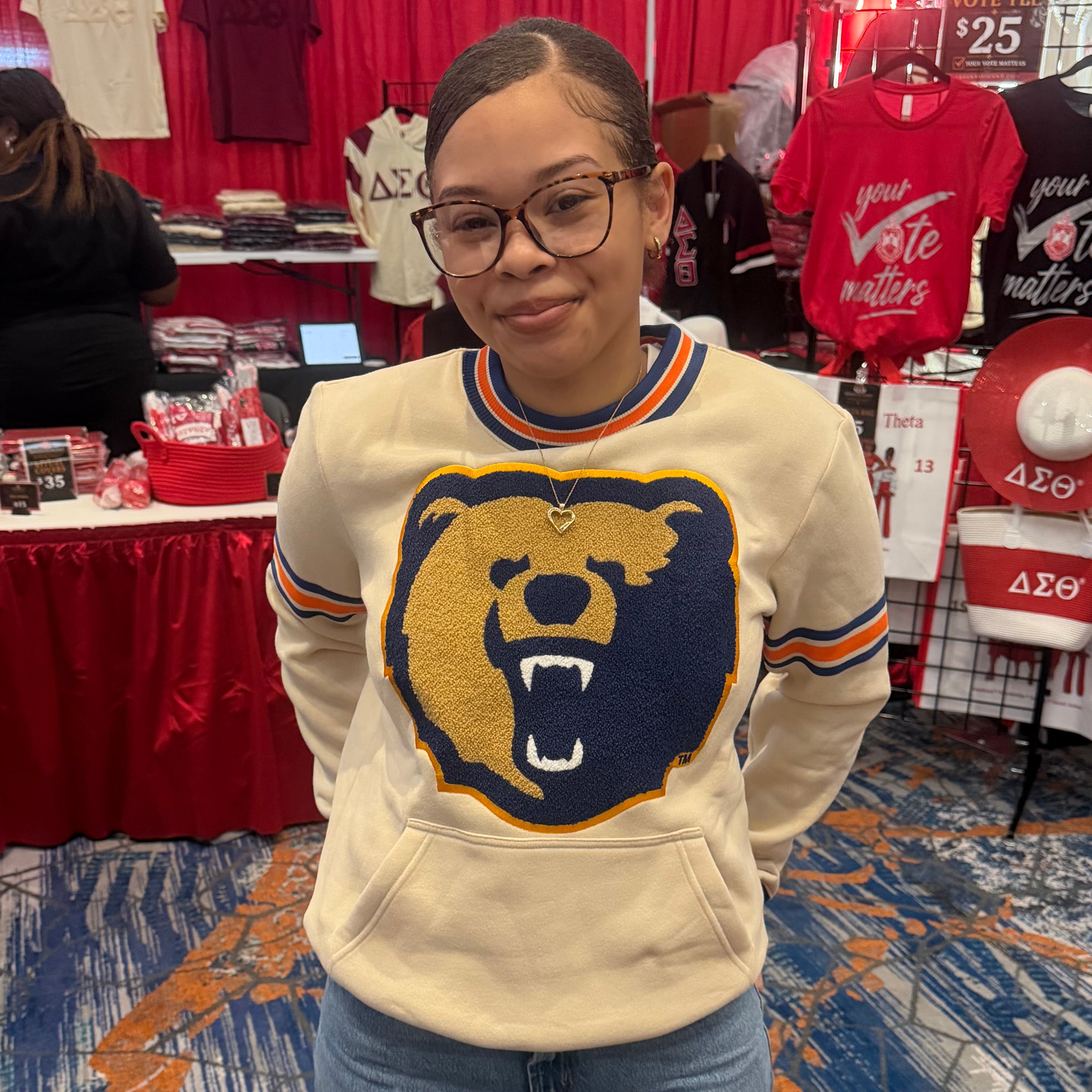 Morgan State University Neutral  Pocket Crewneck