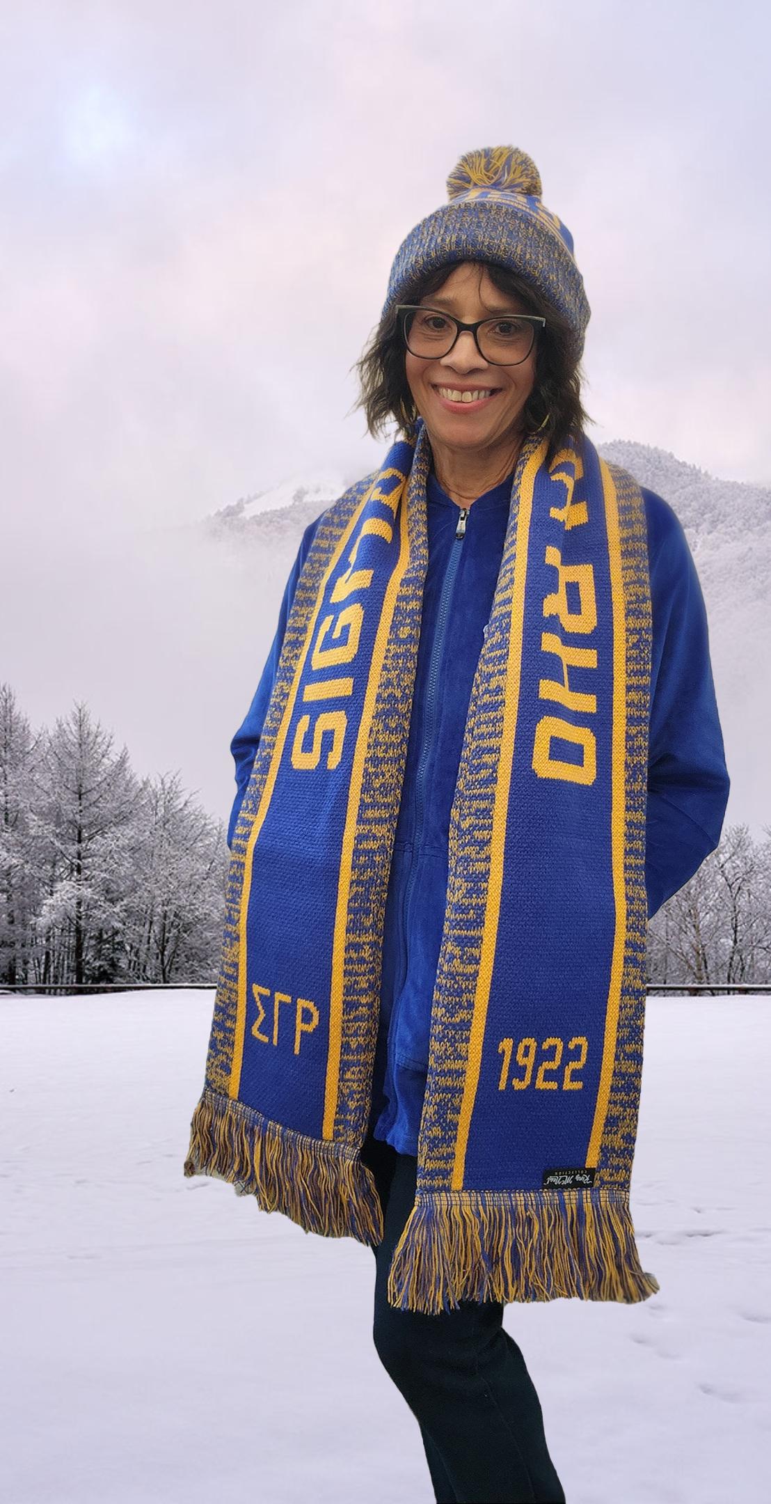 SGRho Blue Scarf & Hat Set