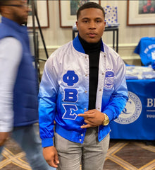Phi Beta Sigma Faded Bomber Jacket
