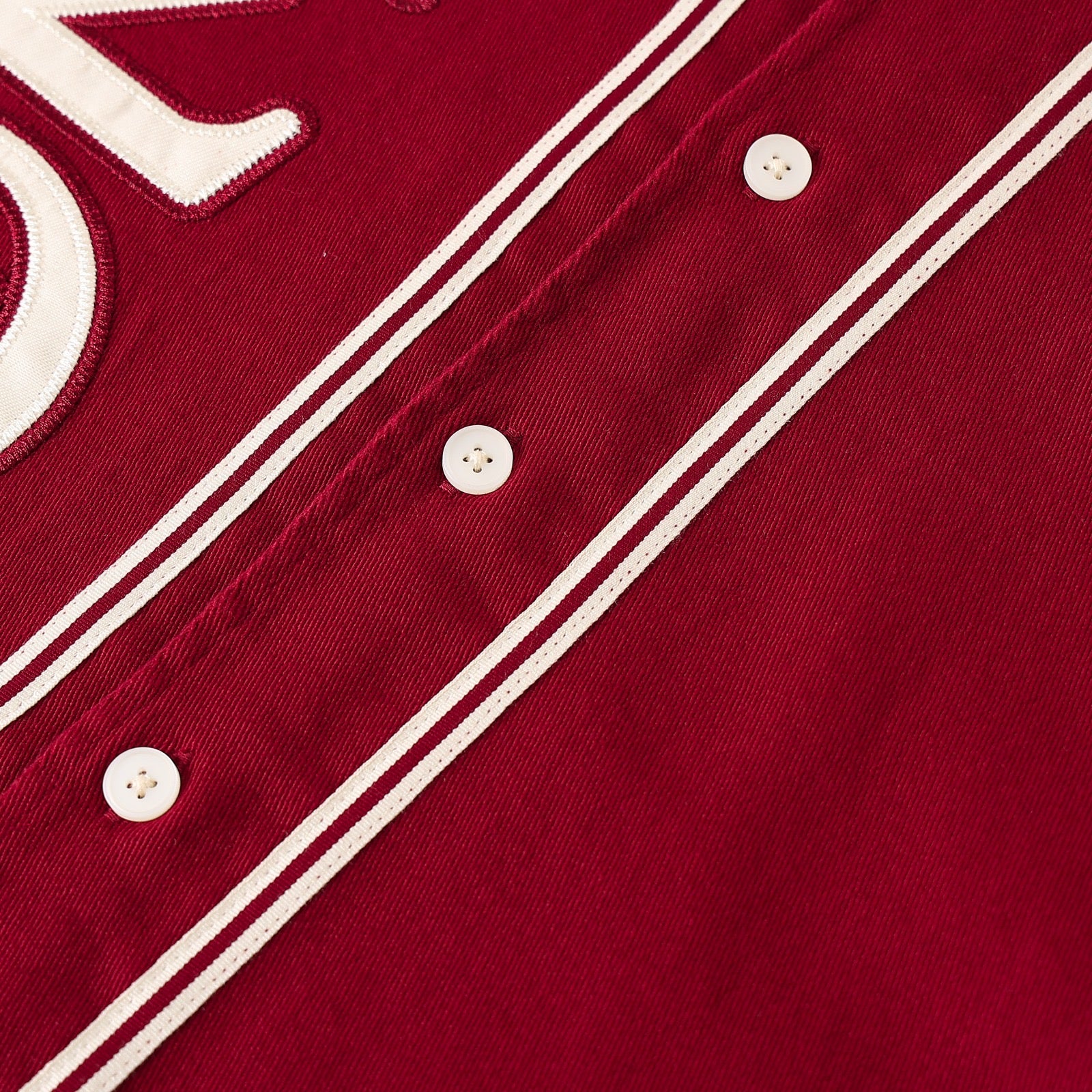 Delta Crimson Button Up Baseball Jersey