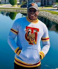 Tuskegee Heather Grey Pocket Crewneck
