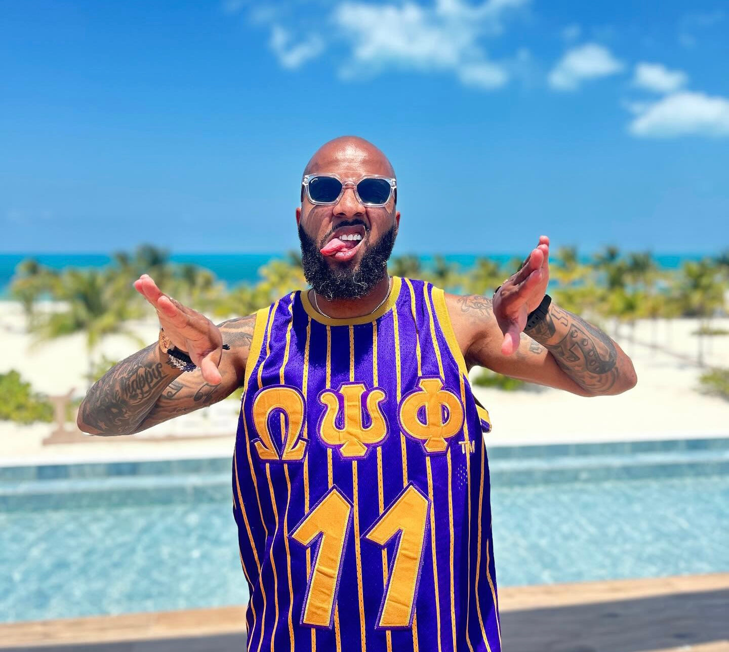 Omega Pinstripe Basketball Jersey