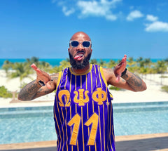 Omega Pinstripe Basketball Jersey