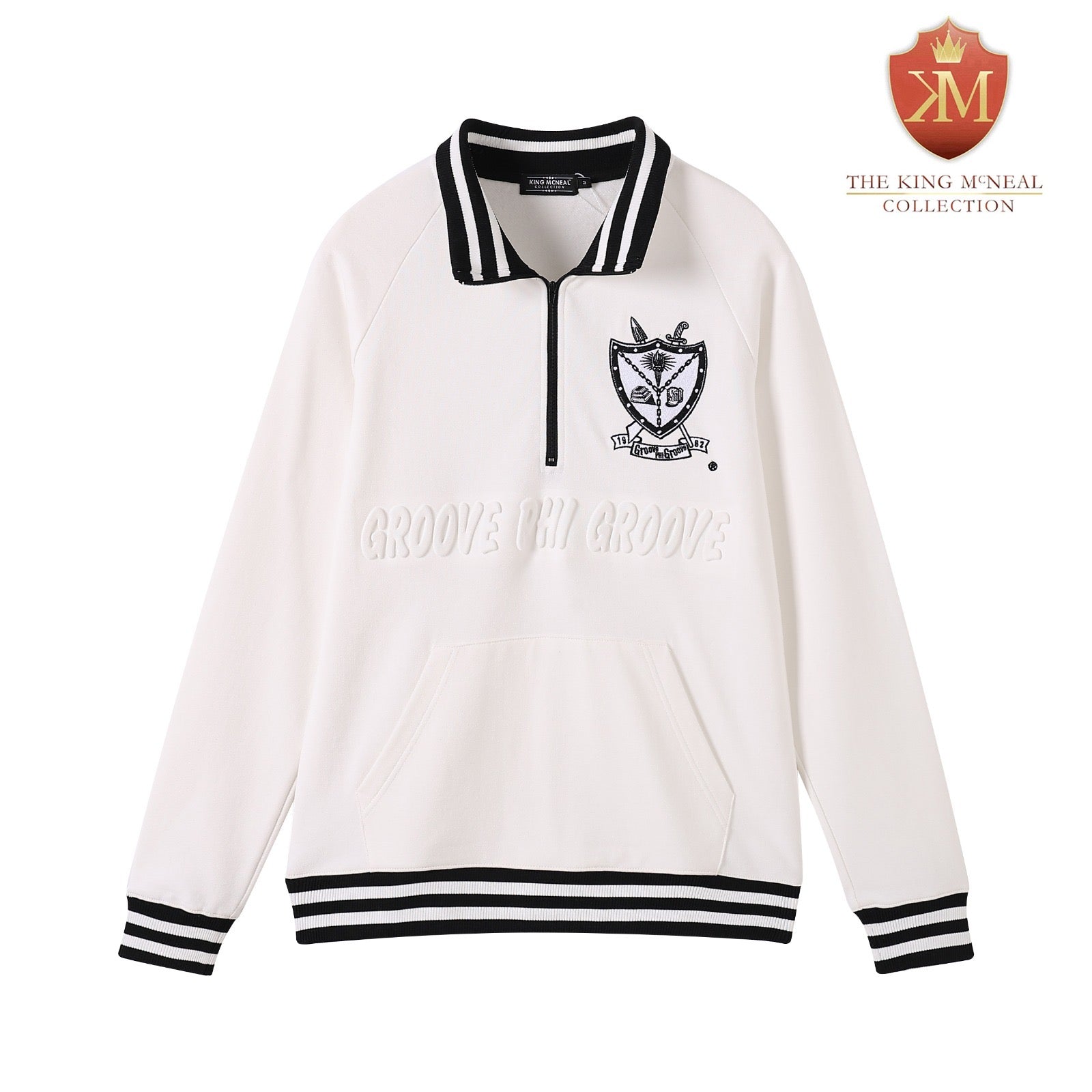 Groove Phi Groove White Quarter Zip Sweatshirt