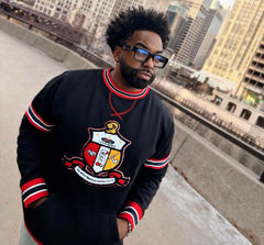 Kappa Black Crest Chenille Crewneck