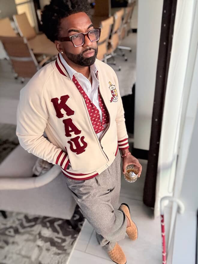 Kappa Cream Varsity Fleece Jacket