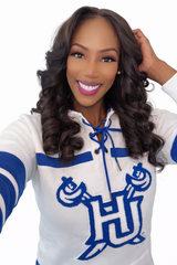 Hampton University White Hockey Hoodie
