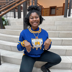 SGRho Chenille Crest Crewneck