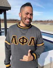 Alpha Charcoal Grey Chenille Crewneck