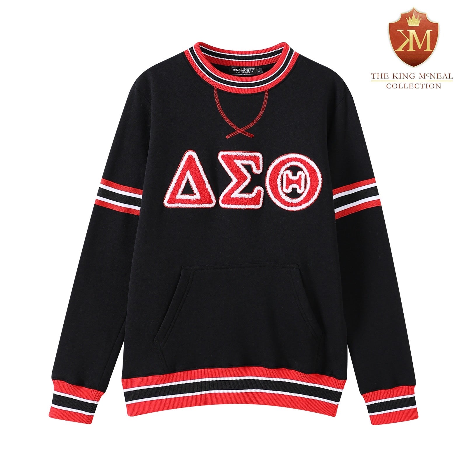 Delta Sigma Theta Black Chenille Crewneck