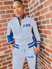 Zeta White Air Tech Fleece Warm Up Jacket