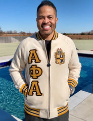 Alpha Neutral Chenille Varsity Fleece