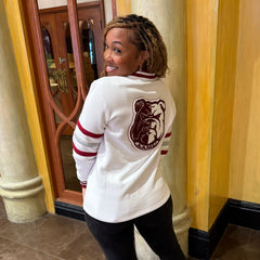 Alabama A&M White Fleece Cardigan