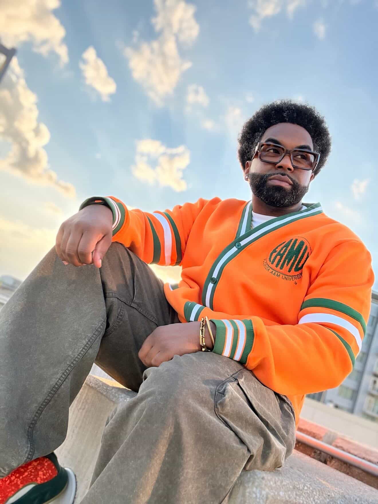 FAMU Orange Fleece Cardigan