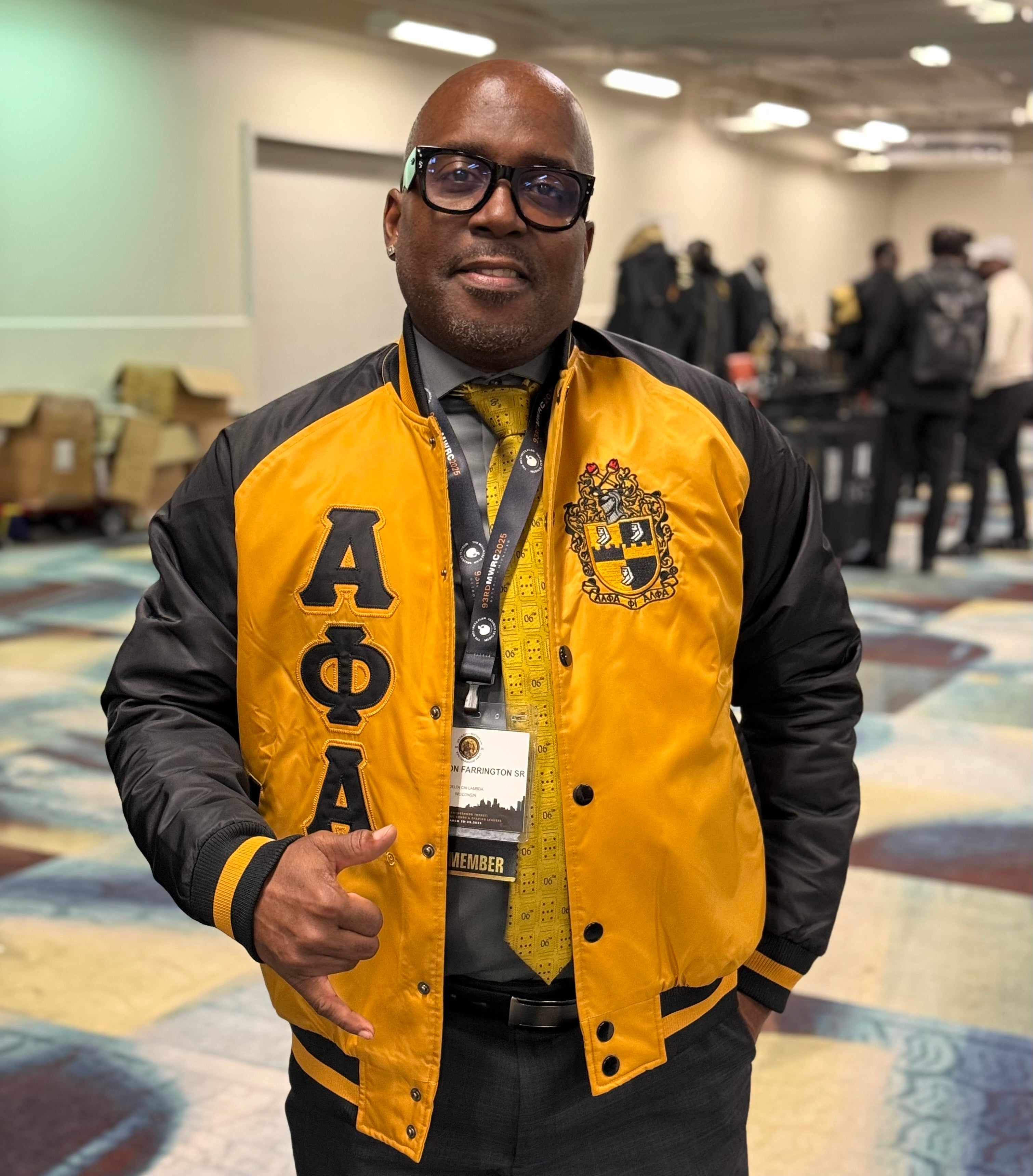 Alpha Old Gold Bomber Jacket Custom Lining