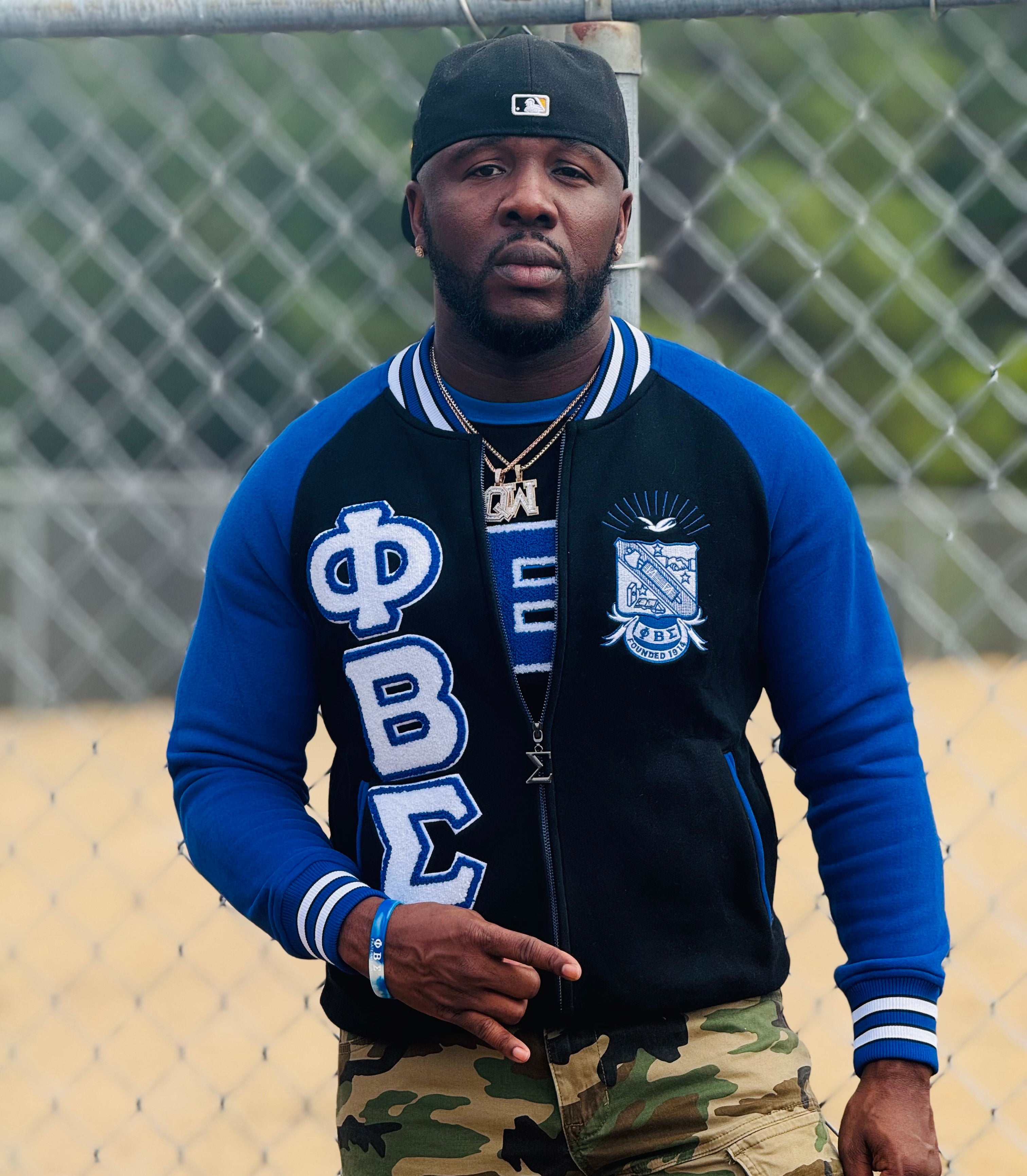 Phi Beta Sigma Black Varsity Fleece Jacket