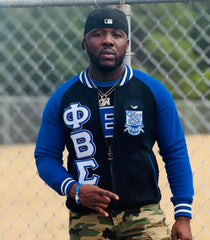 Phi Beta Sigma Black Varsity Fleece Jacket