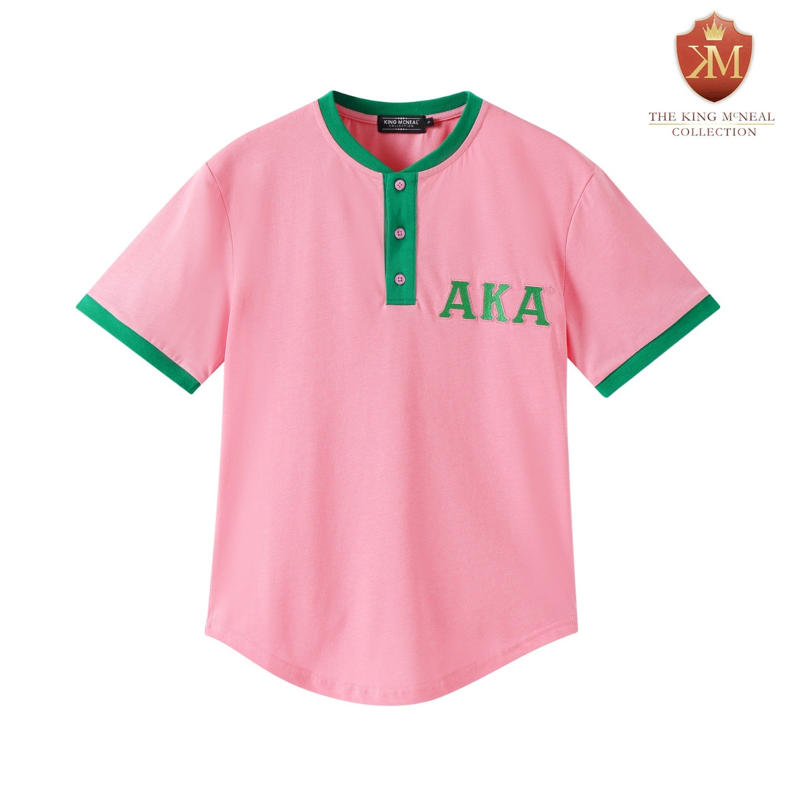 AKA Pink Premium Henley Shirt