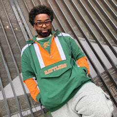 FAMU Green Windbreaker Tech Pullover