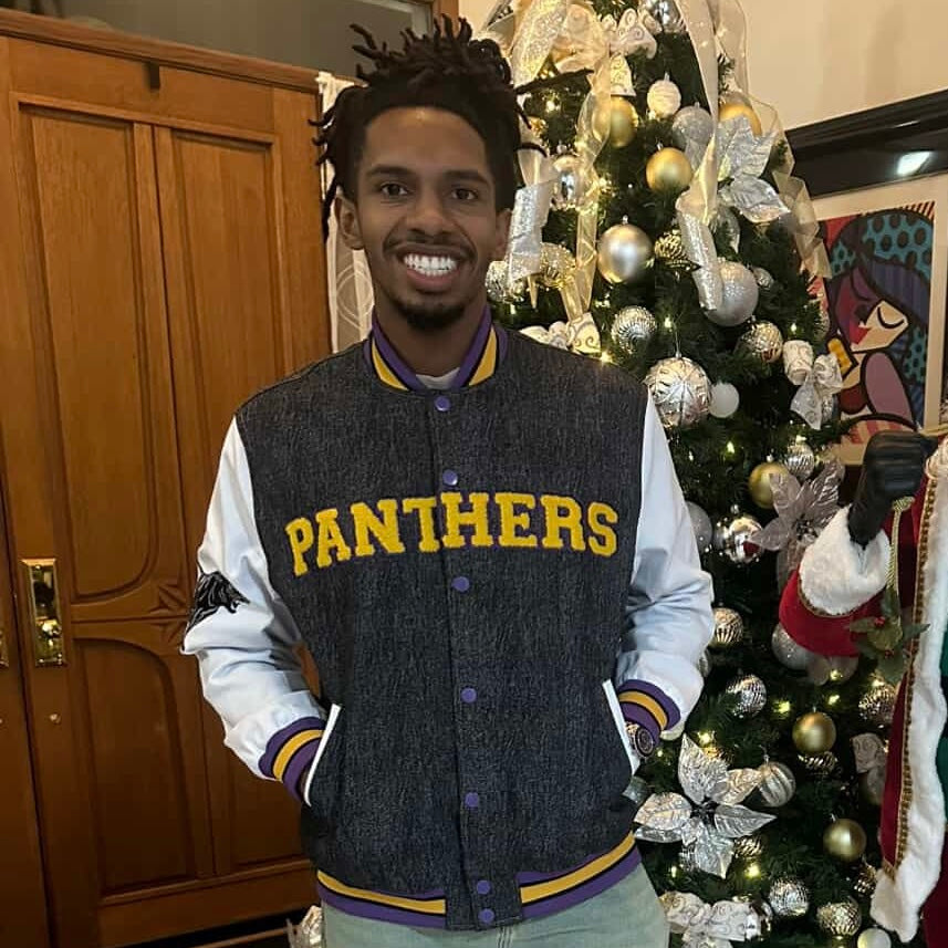 Prairie View A&M Black Denim Bomber Jacket