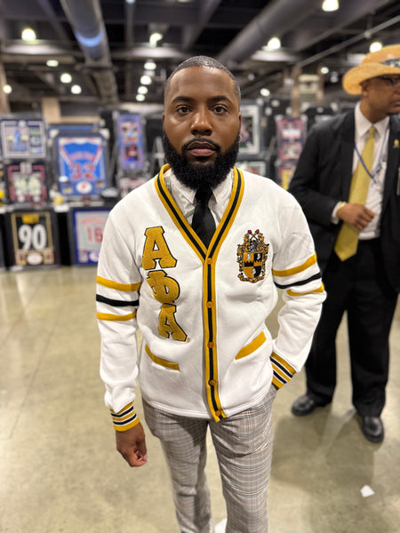 Alpha White Fleece Cardigan – The King McNeal Collection