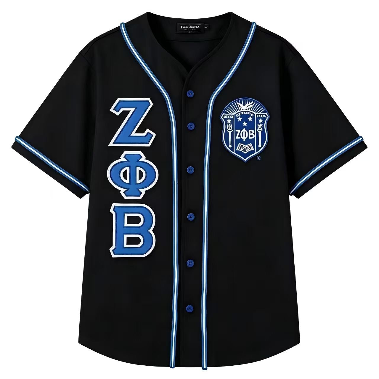 Zeta Black Baseball Jersey