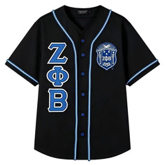 Zeta Black Baseball Jersey