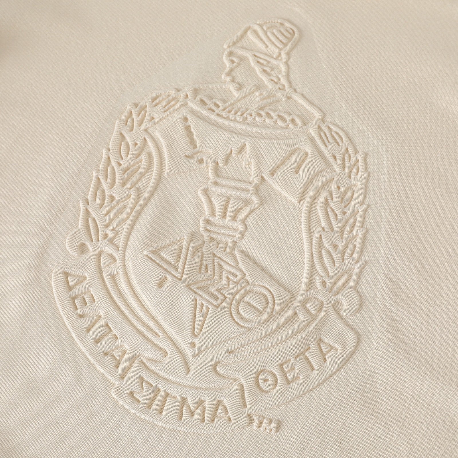 Delta Cream Tapered Embossed Crest Premium Shirt