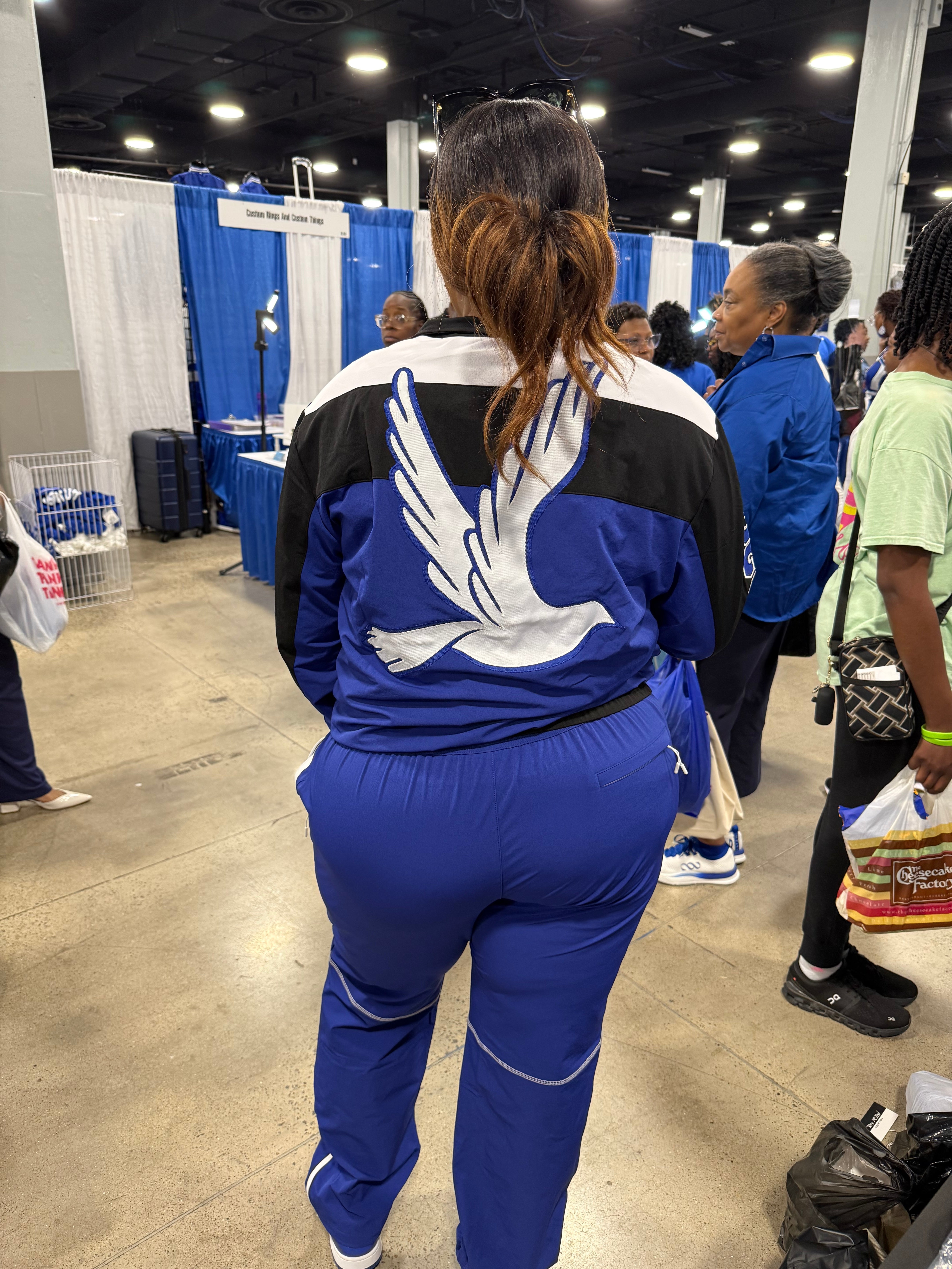 Zeta Blue Full Zip Windbreaker Tech