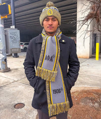 Alpha Grey Scarf & One Hat Set