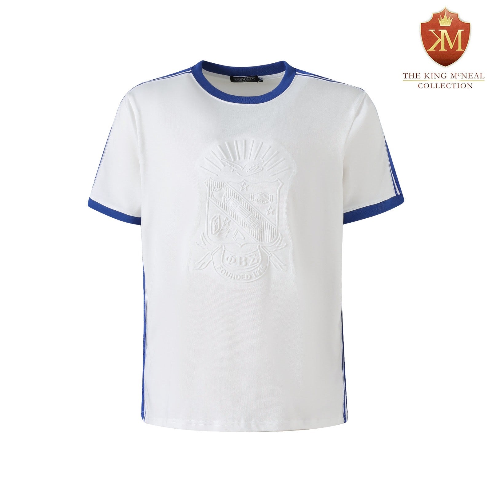 Sigma White Tapered Embossed Premium Crest Shirt