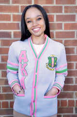 AKA Heather Grey Fleece Cardigan Unisex Fit