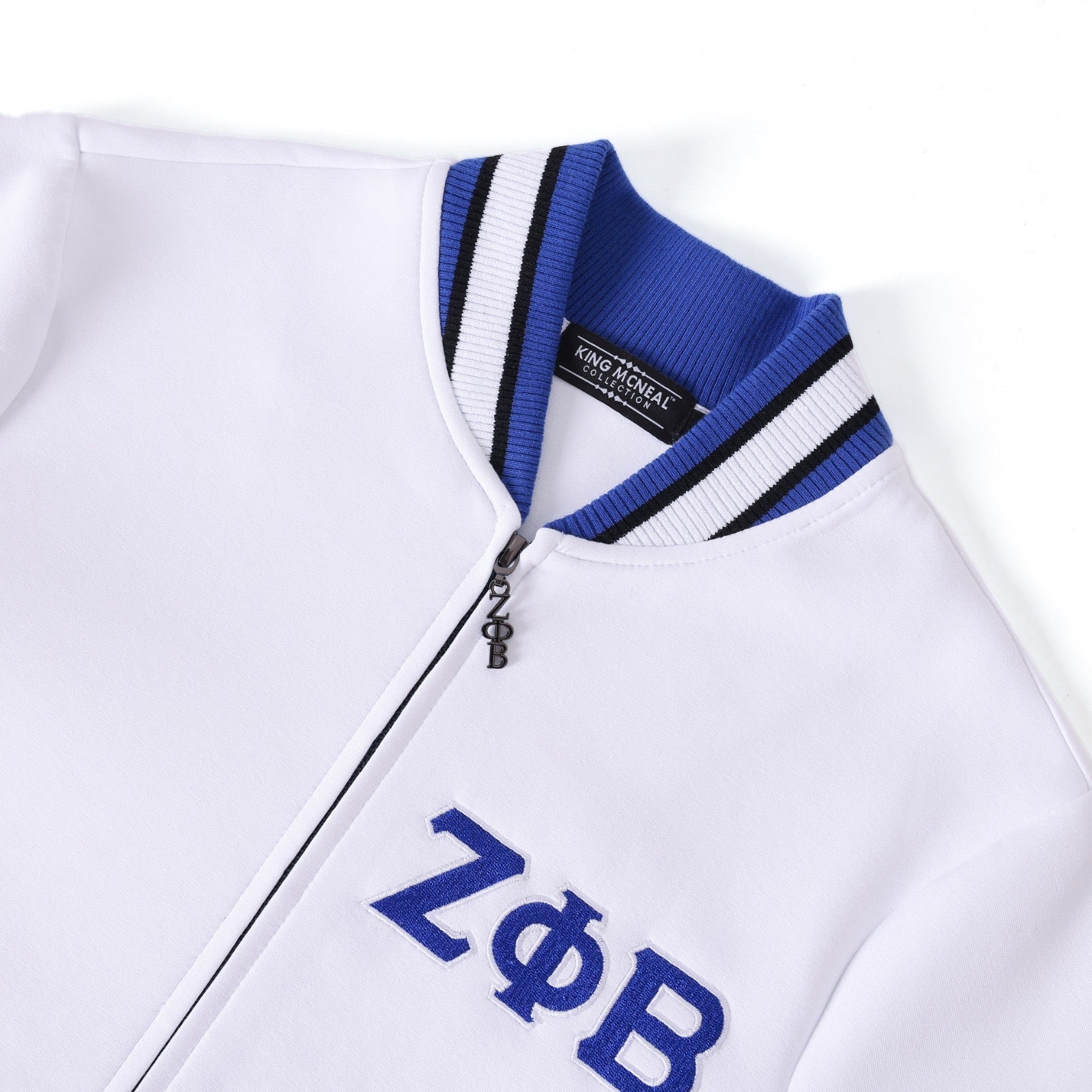 Zeta White Air Tech Fleece Warm Up Jacket