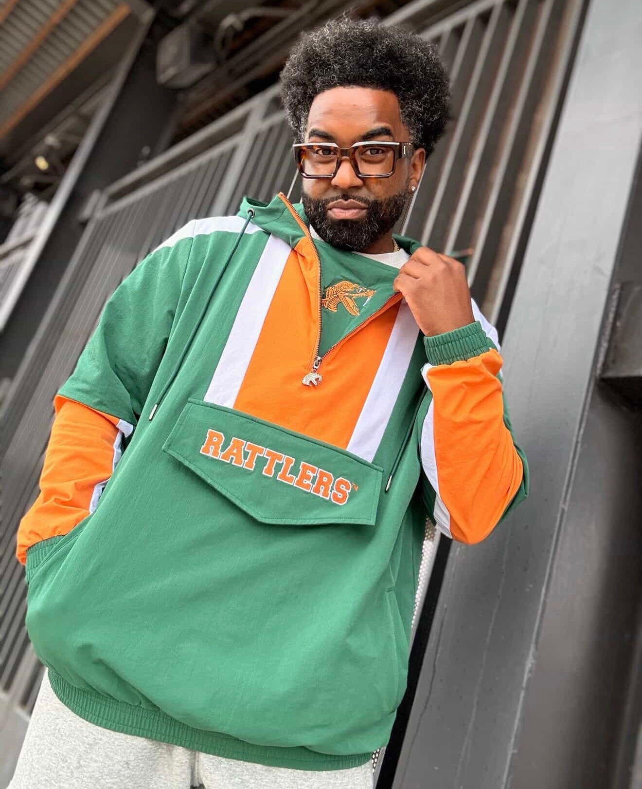 FAMU Green Windbreaker Tech Pullover
