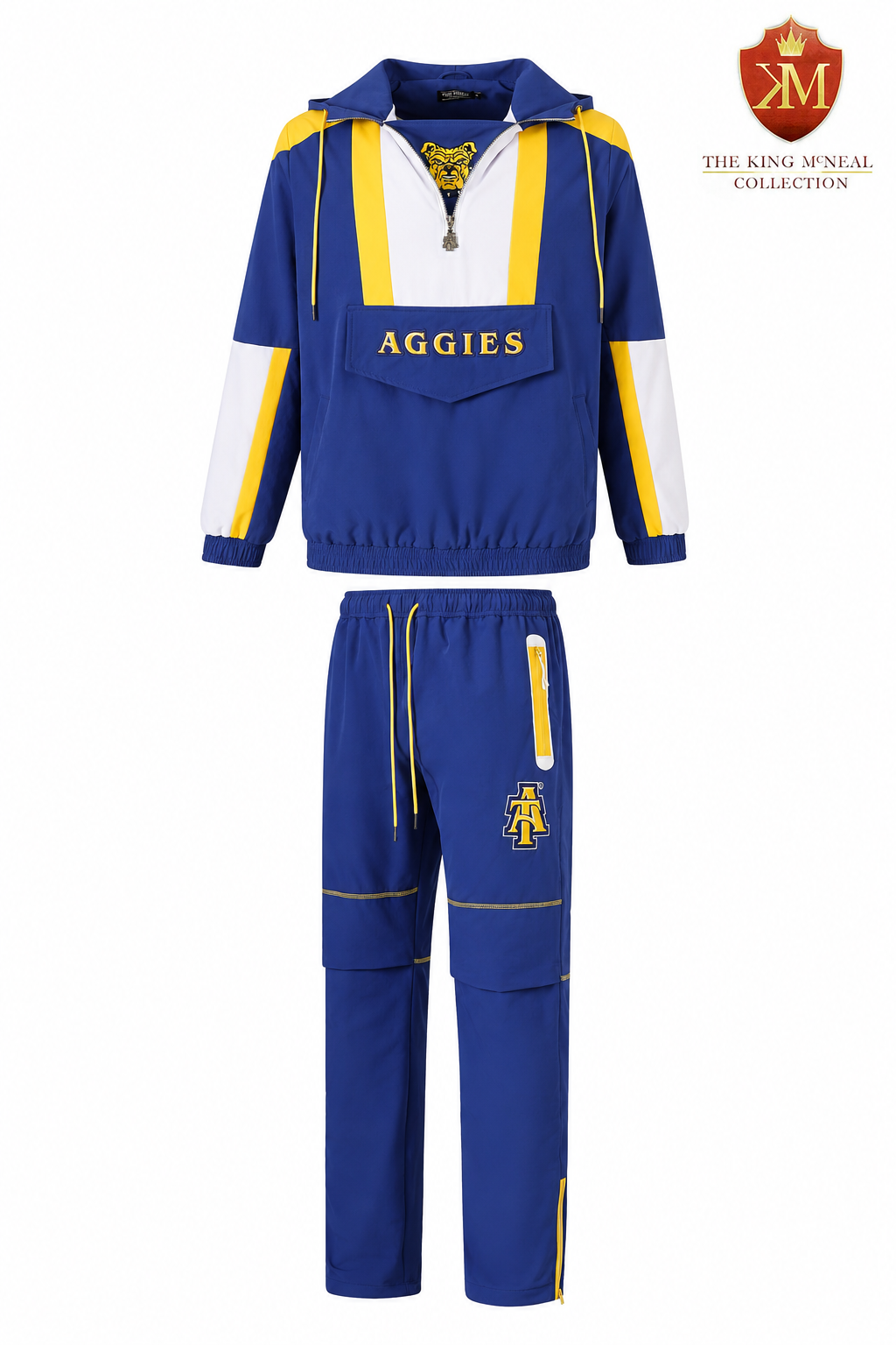 North Carolina A&T Blue Windbreaker Tech Pullover