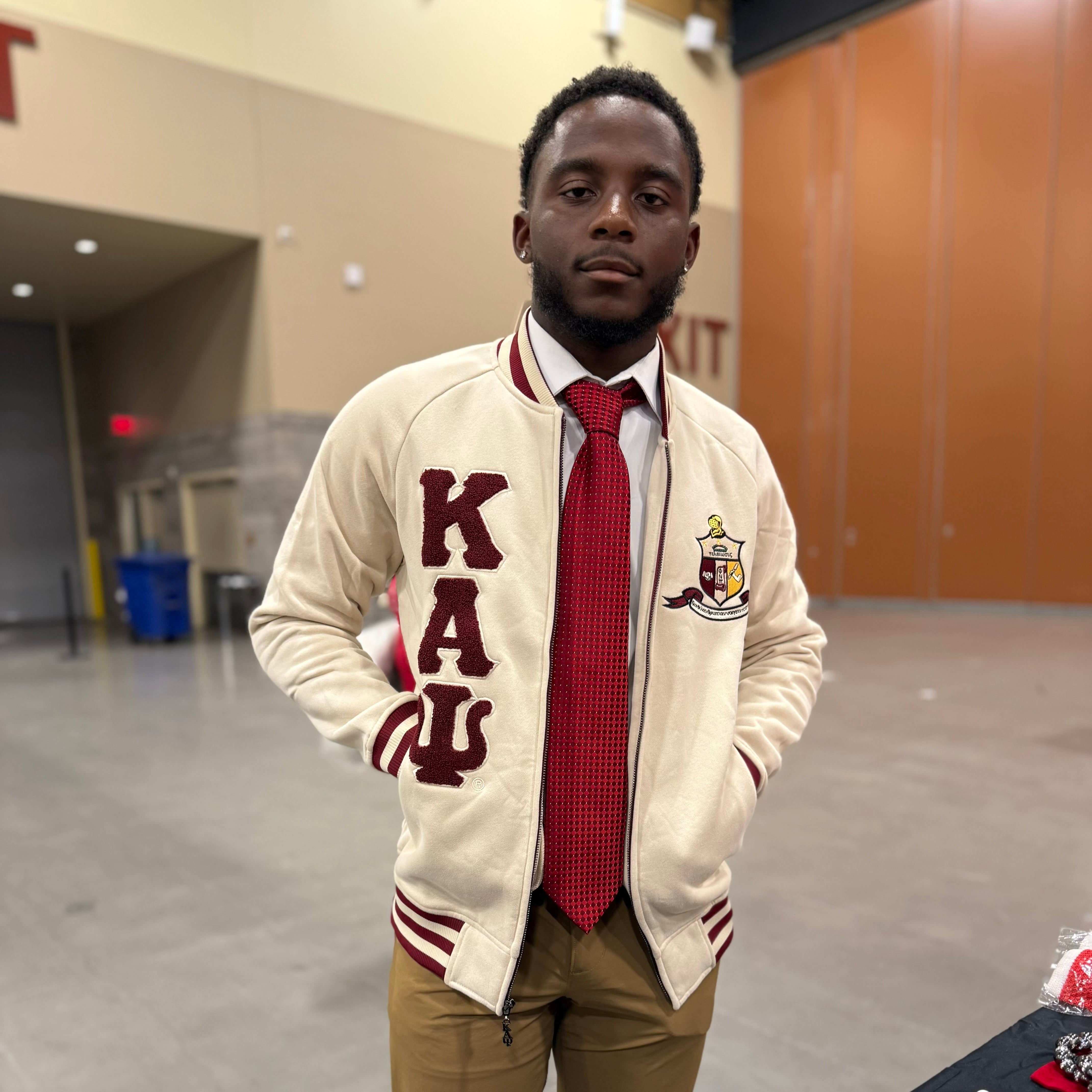 Kappa Cream Varsity Fleece Jacket